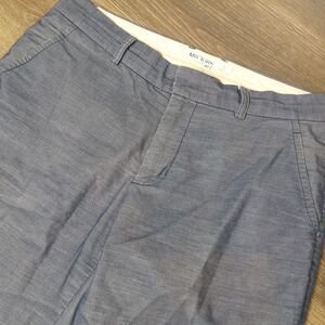Mr Turk Seersucker Lightweight Trouser Pants Flat Front Blue 34x31‎